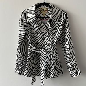 Fillmore Studio California Zebra Trench Jacket